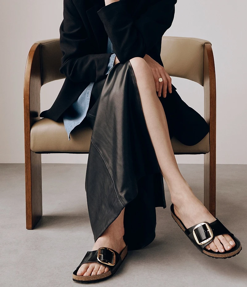 Birkenstock Women's Madrid Big Buckle High Shine Slide Sandals