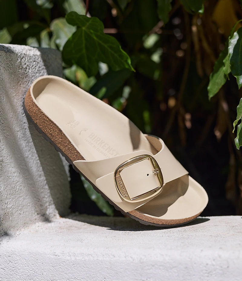 Birkenstock Women's Madrid Big Buckle High Shine Slide Sandals