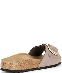 Birkenstock Madrid Big Buckle Detail Nubuck Slide Sandals
