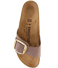 Birkenstock Madrid Big Buckle Detail Nubuck Slide Sandals