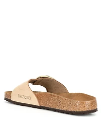 Birkenstock Madrid Big Buckle Detail Nubuck Slide Sandals