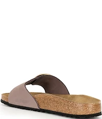 Birkenstock Madrid Big Buckle Detail Nubuck Slide Sandals