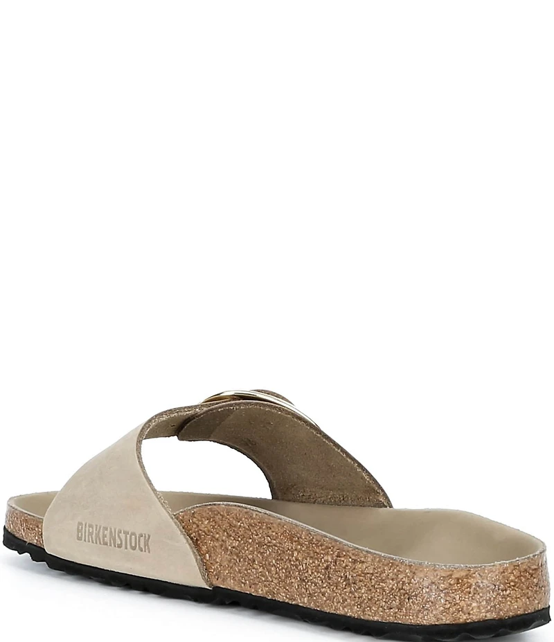 Birkenstock Women's Madrid Oiled Leather Big Buckle Hardware Slide Sandals