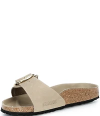 Birkenstock Women's Madrid Oiled Leather Big Buckle Hardware Slide Sandals