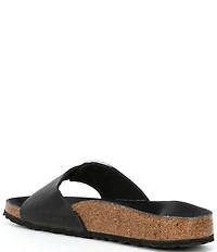 Birkenstock Women's Madrid Oiled Leather Big Buckle Hardware Slide Sandals