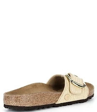 Birkenstock Women's Madrid Big Buckle Raffia Slide Sandals