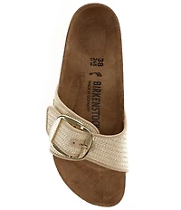 Birkenstock Women's Madrid Big Buckle Raffia Slide Sandals
