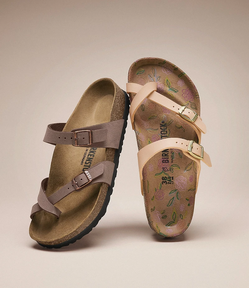 Birkenstock Women's Mayari Flowers Printed Footbed Toe Loop Sandals