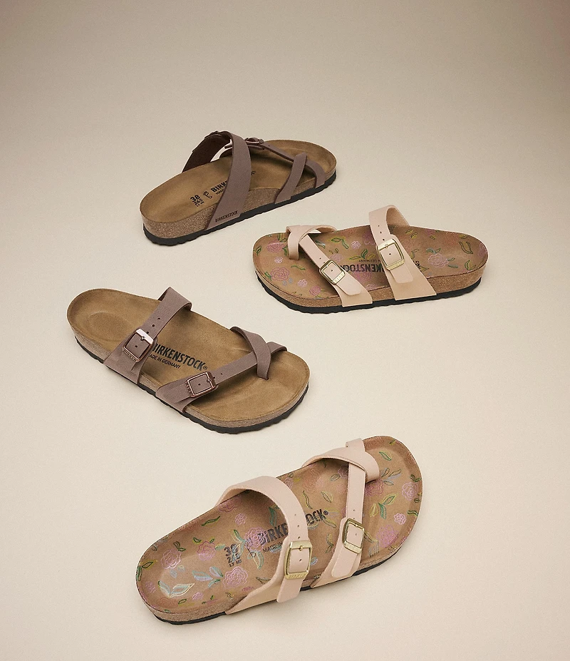 Birkenstock Women's Mayari Flowers Printed Footbed Toe Loop Sandals