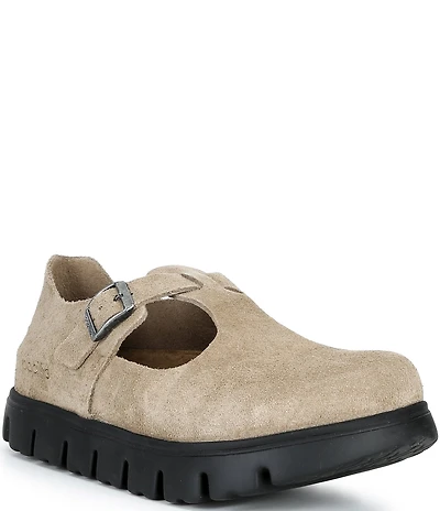 Birkenstock Women's Paris Chunky Suede Mary Jane Shoes