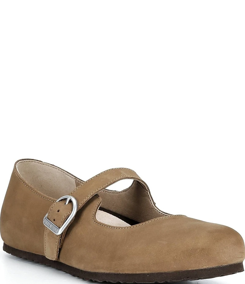 Birkenstock Women's Santa Clarita Nubuck Leather Mary Jane Flats