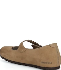 Birkenstock Women's Santa Clarita Nubuck Leather Mary Jane Flats