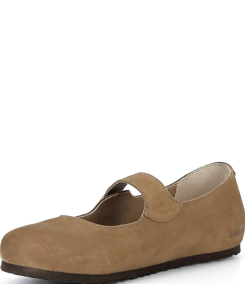 Birkenstock Women's Santa Clarita Nubuck Leather Mary Jane Flats