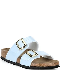 Birkenstock Women's Sydney Patent Luxe Buckle Hardware Slide Sandals