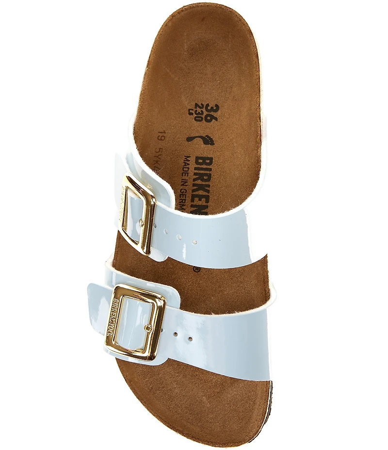 Birkenstock Women's Sydney Patent Luxe Buckle Hardware Slide Sandals