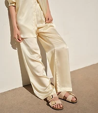 Birkenstock Women's Sydney Patent Luxe Buckle Hardware Slide Sandals