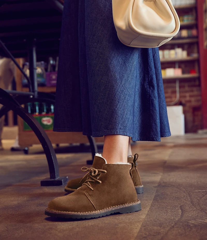 Birkenstock Women's Uppsala Shearling Lined Suede Chukka Booties