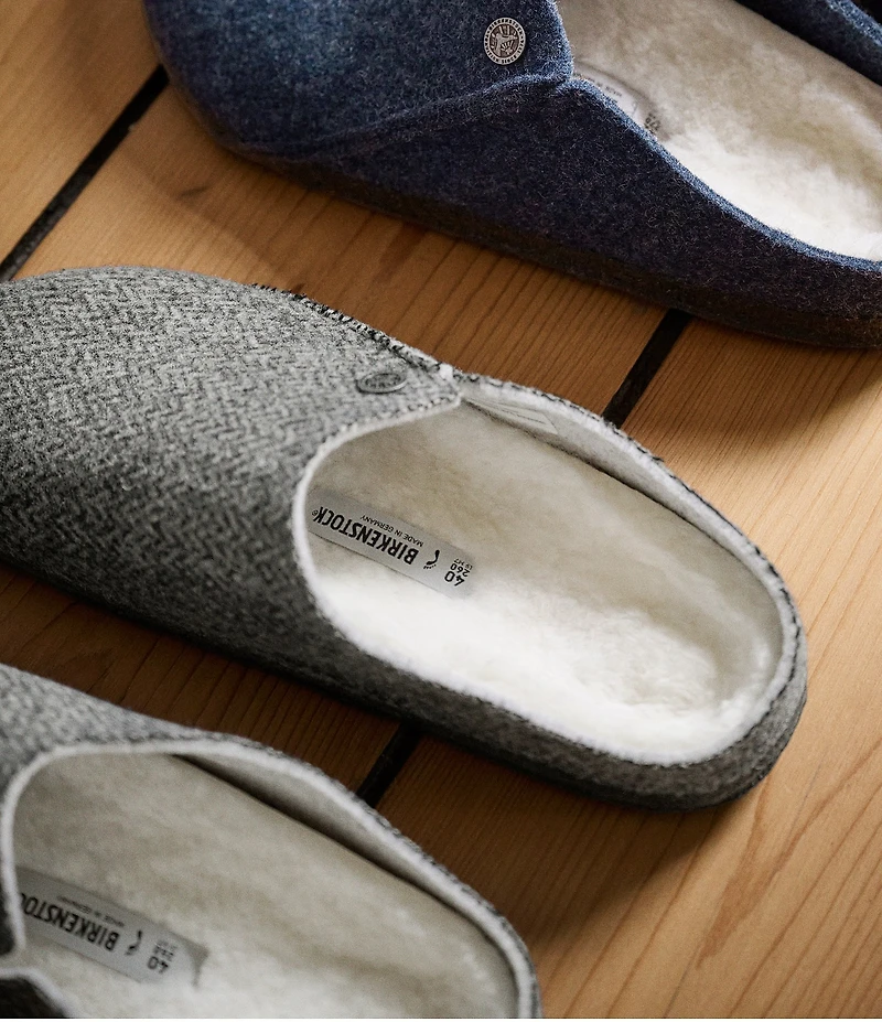 Birkenstock Women's Zermatt Herringbone Shearling-Lined Slippers