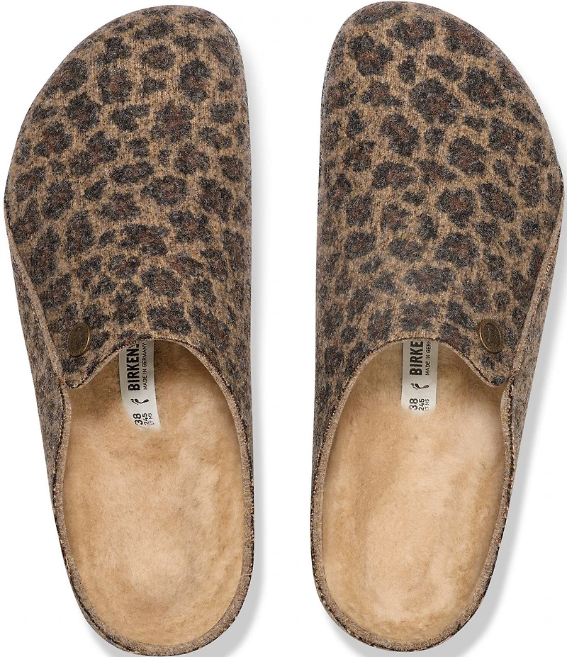 Birkenstock Women's Zermatt Leopard Shearling-Lined Slippers