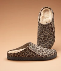 Birkenstock Women's Zermatt Leopard Shearling-Lined Slippers