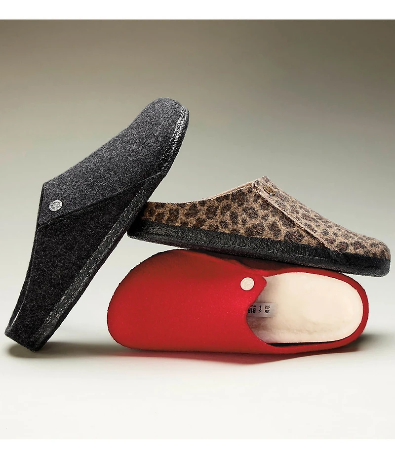 Birkenstock Women's Zermatt Leopard Shearling-Lined Slippers