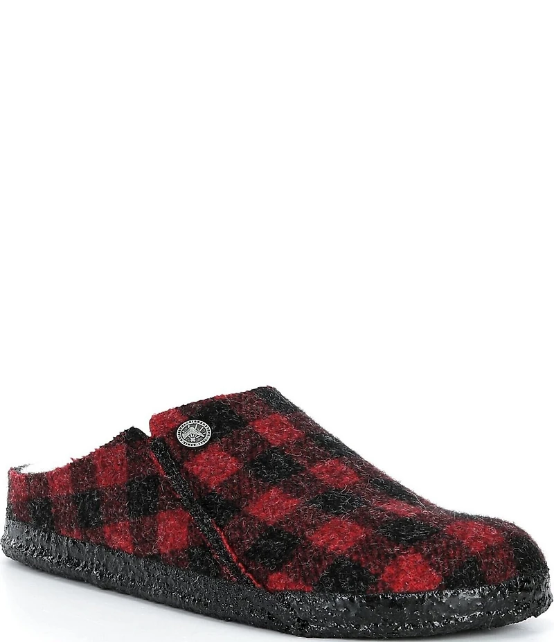 Birkenstock Women's Zermatt Plaid Shearling-Lined Slippers