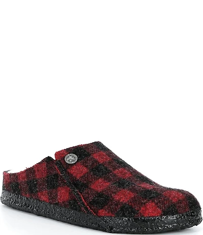 Birkenstock Women's Zermatt Plaid Shearling-Lined Slippers