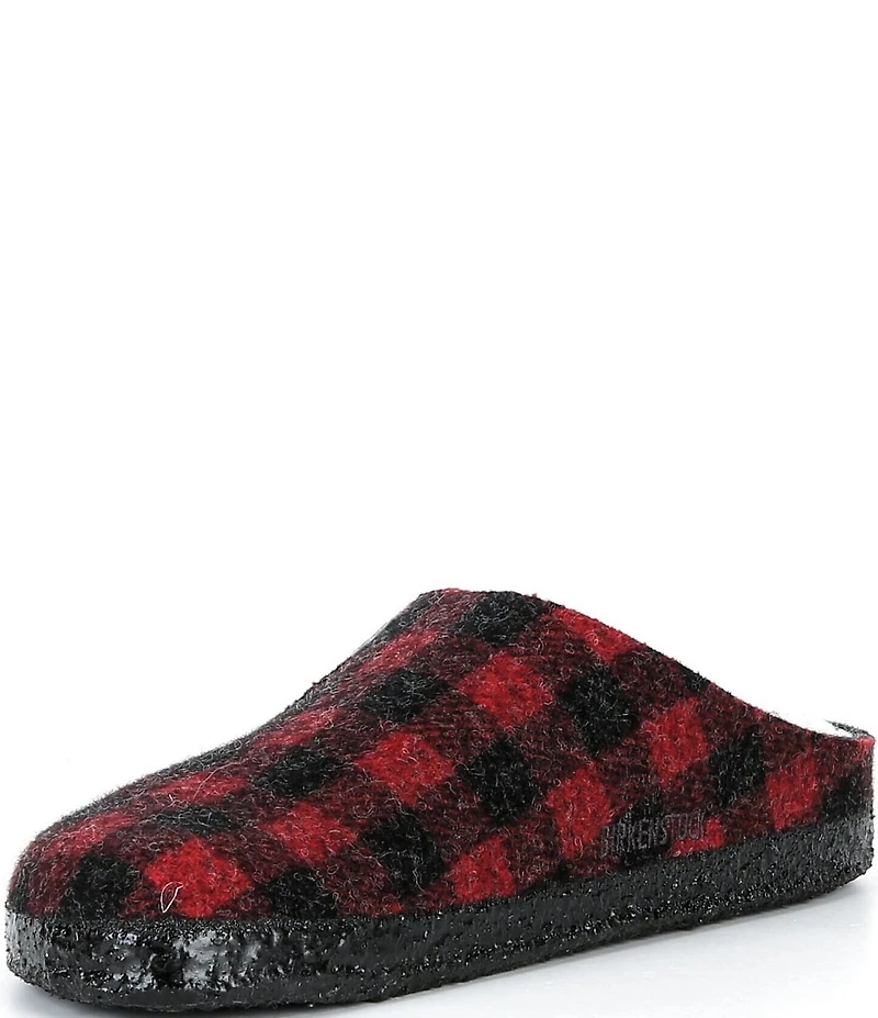 Birkenstock Women's Zermatt Plaid Shearling-Lined Slippers