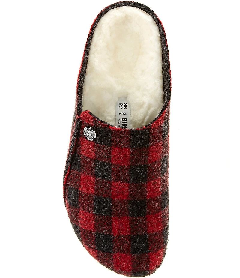 Birkenstock Women's Zermatt Plaid Shearling-Lined Slippers