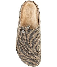 Birkenstock Women's Zermatt Zebra Shearling Lined Slippers