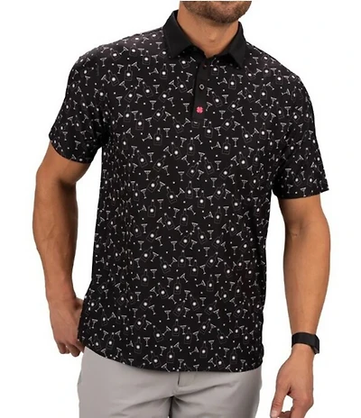 BLACK CLOVER Liquid Luck Short Sleeve Polo Shirt