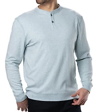 BLACK CLOVER Long Sleeve Henley Maddox Crew Neck Pullover