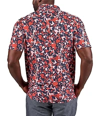 BLACK CLOVER Short Sleeve Brandy Red Camo Mix Polo