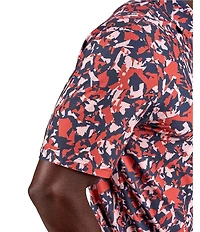 BLACK CLOVER Short Sleeve Brandy Red Camo Mix Polo