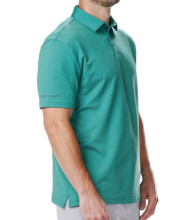 BLACK CLOVER Short Sleeve Johnnie Polo Athletic Knit Polo Shirt