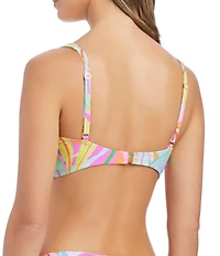 Bleu Rod Beattie Bellissimo Botanica Front Wrap Underwire Bra Swim Top