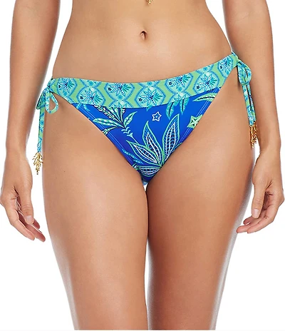 Bleu Rod Beattie Desert Bloom Floral Tie Side Hipster Swim Bottom