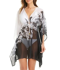 Bleu Rod Beattie Double Duty V-Neck Caftan Swim Cover-Up