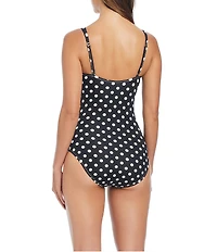Bleu Rod Beattie Double Trouble Shirred Bandeau One Piece Swimsuit