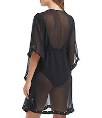 Bleu Rod Beattie Fringe Benefits Caftan Swim Cover Up