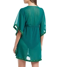 Bleu Rod Beattie Fringe Benefits Caftan Swim Cover Up