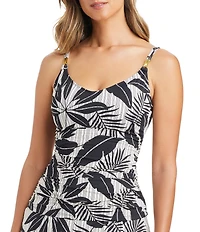 Bleu Rod Beattie Island Time Floral Scoop Neck Floating Underwire Tankini Swim Top