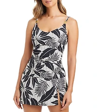 Bleu Rod Beattie Island Time Floral Scoop Neck Floating Underwire Tankini Swim Top