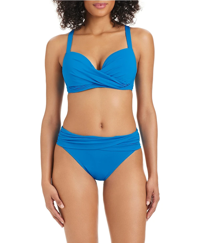 Bleu Rod Beattie Kore Over the Shoulder Bra Sized D Cup Underwire Swim Top