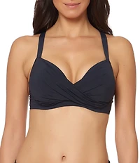 Bleu Rod Beattie Kore Over the Shoulder Bra Sized D Cup Underwire Swim Top