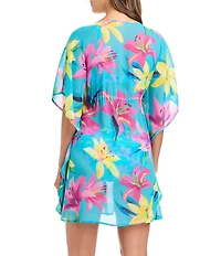 Bleu Rod Beattie Lush Life Floral Caftan Swim Cover Up