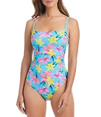 Bleu Rod Beattie Lush Life Square Neck Underwire One Piece Swimsuit