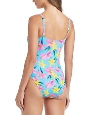 Bleu Rod Beattie Lush Life Square Neck Underwire One Piece Swimsuit