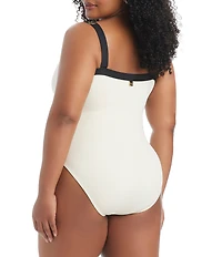 Bleu Rod Beattie Plus Size I'm With The Band Square Neck Tank Mio One Piece Swimsuit
