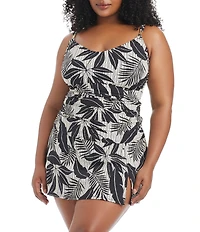 Bleu Rod Beattie Plus Size Island Time High Waist Skirted Swim Bottom